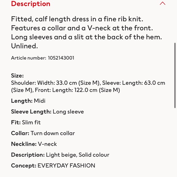 Rib Knit Collar Midi Dress - Picture 3 of 7